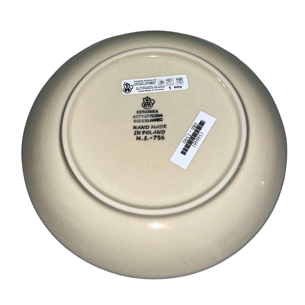 ceramika artystyczna ca u408c polish pottery 7.75 inch salad